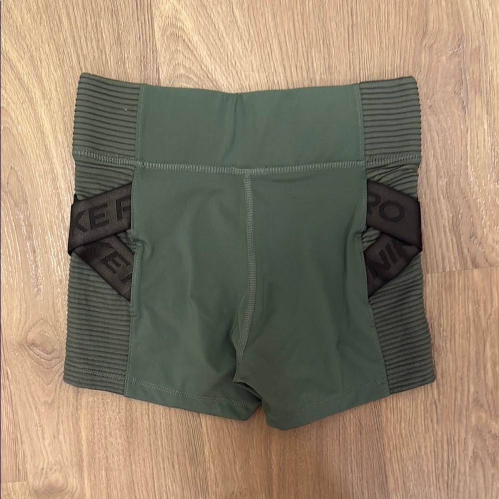 Nike Olive Green Shorts with Black Accents